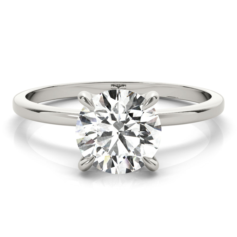 Averie Round Diamond Solitaire Engagement Ring-VIRABYANI